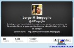 Screen capture showing the Twitter head of @JMBergoglio.